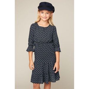 Hayden Girls LA || Black Floral Longsleeve Tiered Ruffle Dress